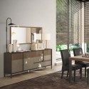 Modern living room sideboard wood 4 doors 1 drawer 206x40x86cm Adhele Model