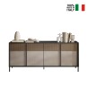 Modern sideboard cabinet living room kitchen 4 doors 206x40x86cm Solna Discounts