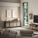 Modern sideboard cabinet living room kitchen 4 doors 206x40x86cm Solna Model