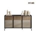 Sideboard living modern kitchen in wood 156x40x86cm 3 doors Pitea Promotion