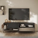Modern TV stand for mobile use 205x40x44cm 2 doors drawer Jahn Model