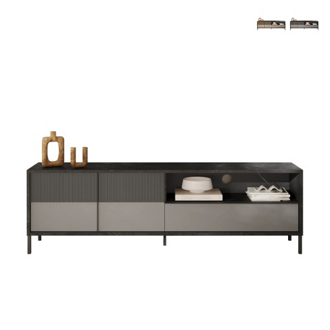 Modern TV stand for mobile use 205x40x44cm 2 doors drawer Jahn Promotion