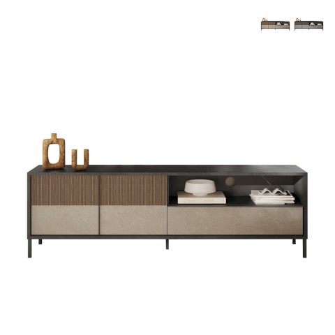 Modern TV stand for mobile use 205x40x44cm 2 doors drawer Jahn Promotion