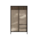 modern tall living room cabinet with 3 shelves 2 drawers 106x177cm Blaine Bulk Discounts