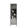 Modern living room display cabinet 2 shelves 55x40x203cm Winona Bulk Discounts