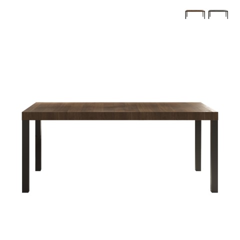Modern kitchen dining table 190x90cm wood iron legs Monsul Promotion