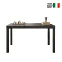 Dining Kitchen Table 140x90cm in Modern Wood Iron Legs Sartel Discounts