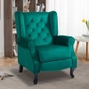 Armchair living room bergère in velvet fabric reclining Ethron Lux Offers