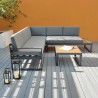 Garden lounge corner sofa outdoor 3 + 2 places coffee table Eysha On Sale