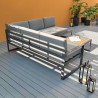 Garden lounge corner sofa outdoor 3 + 2 places coffee table Eysha Offers