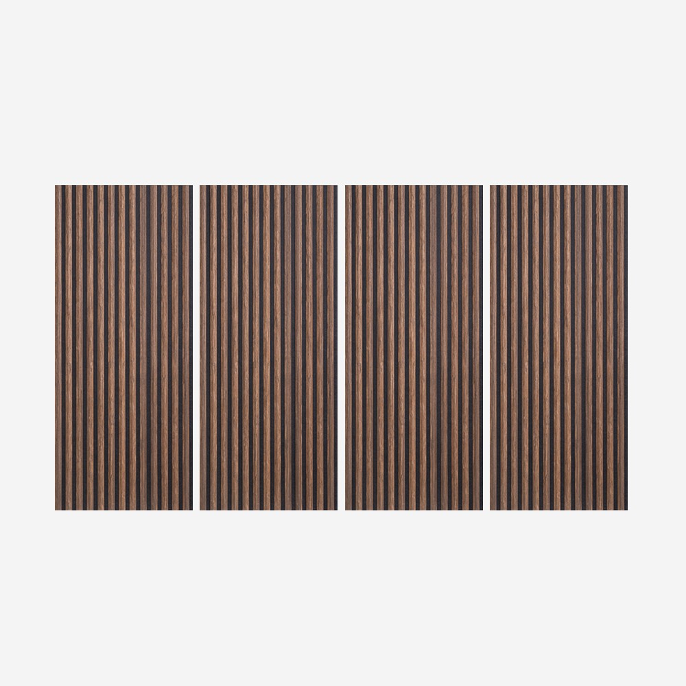 4 x Sound-absorbing Wooden Panel 120x60cm Decorative 3D Tabb-SO