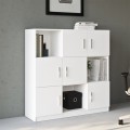 Kaspar Multi-Purpose Office Cabinet with 6 Doors, White, 120x38x122cm Promotion