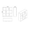 Kaspar Multi-Purpose Office Cabinet with 6 Doors, White, 120x38x122cm Catalog