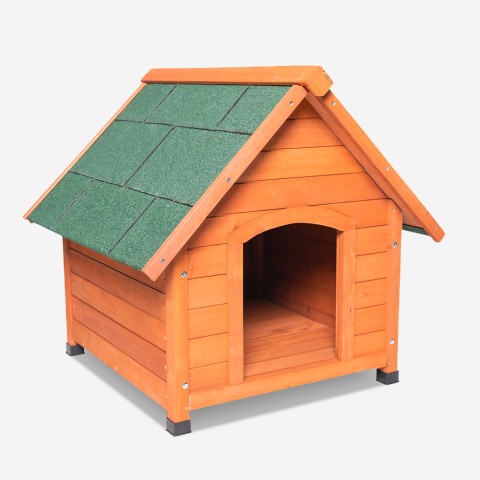 Dog house in wood outdoor medium size 85x101x85 Linus Promotion