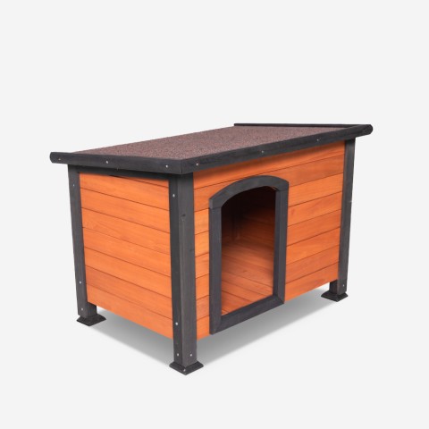 Outdoor kennel for medium to large size dogs in wood 104x69x70 Lessie Promotion