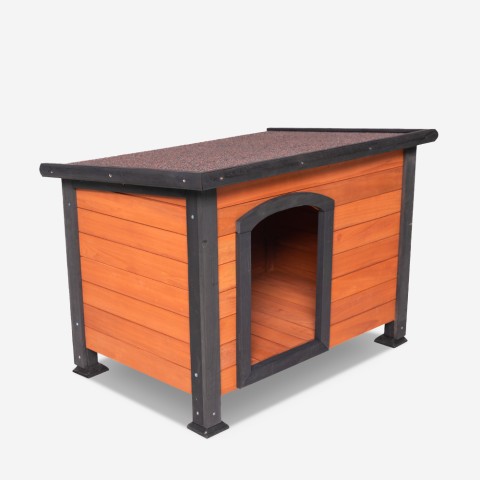 Outdoor wooden house kennel 127x95x95 giant size dogs Nebbia Promotion