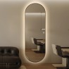 Reyk Framed Oval Wall Mirror with Backlight for Living Room, 65x170cm Offers