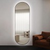 Reyk Framed Oval Wall Mirror with Backlight for Living Room, 65x170cm Bulk Discounts