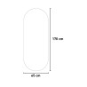 Reyk Framed Oval Wall Mirror with Backlight for Living Room, 65x170cm Catalog