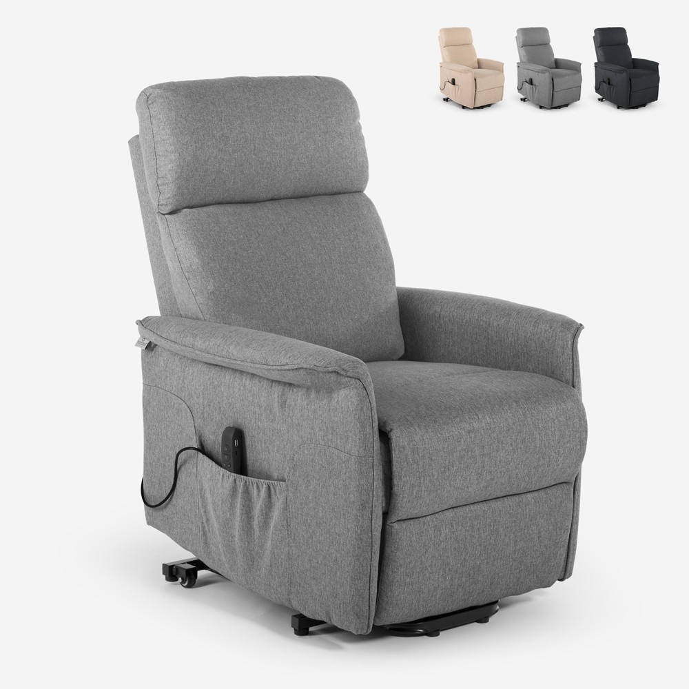 Electric Relax Armchair for Elderly with Lifter Wheels USB Giorgia Tech