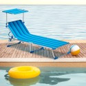 Set of 24 California Adjustable Outdoor Sun Loungers With Sunshade Sale