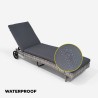 Sunbed lounger reclining garden in rattan with wheels Hooma Choice Of