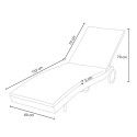 Sunbed lounger reclining garden in rattan with wheels Hooma Buy