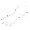 Sunbed lounger reclining garden in rattan with wheels Hooma Buy