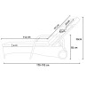 Garden pool sun lounger in rattan with wheels and armrests Kanani Buy
