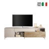 Clere Modern White Wood TV Stand with Drawer and 2 Doors, 241x42x67cm Discounts