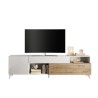 Clere Modern White Wood TV Stand with Drawer and 2 Doors, 241x42x67cm Characteristics