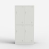 Thera Metal Locker Wardrobe with 4 Overlapping Doors Offers