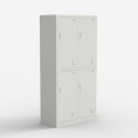Thera Metal Locker Wardrobe with 4 Overlapping Doors Promotion