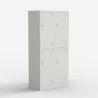 Thera Metal Locker Wardrobe with 4 Overlapping Doors Promotion