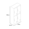 Thera Metal Locker Wardrobe with 4 Overlapping Doors Catalog