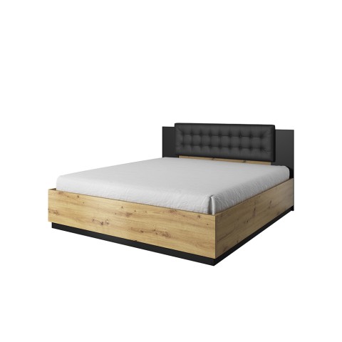 French Bed 1 and a half Container 140x200cm Black Oak Seuvard Promotion