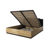 Horton Wooden Storage Bed Frame 160x200cm with Black Headboard Offers