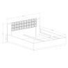 King Size Storage Bed 180x200 with Wooden Headboard Bartley Sale