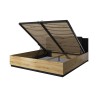 King Size Storage Bed 180x200 with Wooden Headboard Bartley Offers