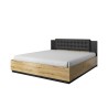 King Size Storage Bed 180x200 with Wooden Headboard Bartley Promotion