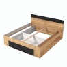 Queen Size Bed 180x200cm with Storage Drawer and Slatted Base Raina Offers