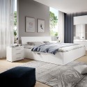 White Storage Bed with Drawers, 180x200cm Slatted Frame, Eleyn Offers