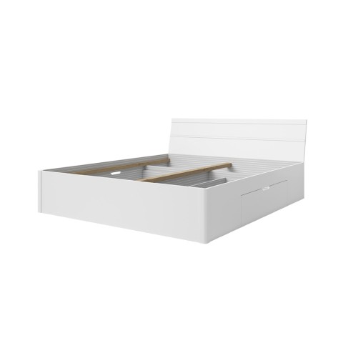 White 180x200cm bed with storage drawers Eleyn. Promotion