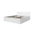 White Storage Bed with Drawers, 180x200cm Slatted Frame, Eleyn Promotion