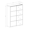Olette White Wardrobe 150x61x210 with Sliding Mirror Doors Sale