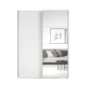 Olette White Wardrobe 150x61x210 with Sliding Mirror Doors Offers