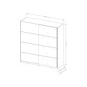 Sidey White Bedroom Wardrobe with Sliding Mirror Doors 180x61x210 Sale