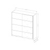 Sidey White Bedroom Wardrobe with Sliding Mirror Doors 180x61x210 Sale