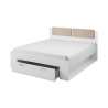 Lamonthe Queen Storage Bed in Bleached Oak Wood 160x200 cm Offers
