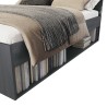Queen Size Bed 160x200 with Storage and Dark Oak Slatted Frame Tiara Discounts